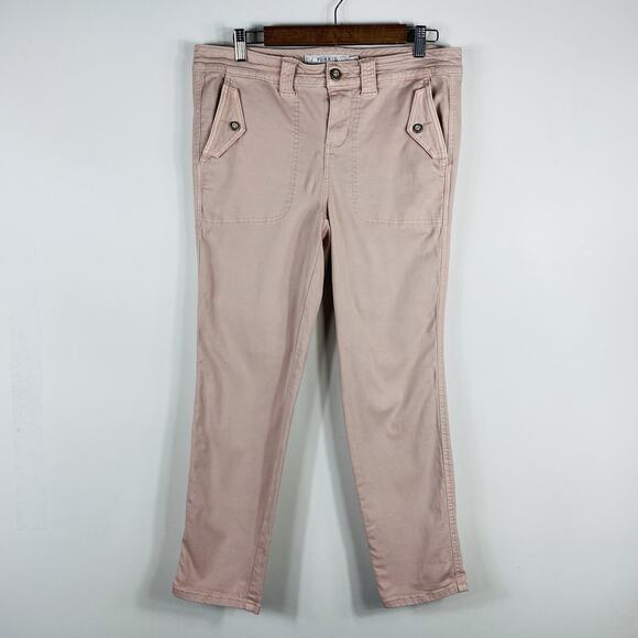 Torrid Size 10 Crop Twill Mid Rise Military Pants Blush Pink - Picture 3 of 8